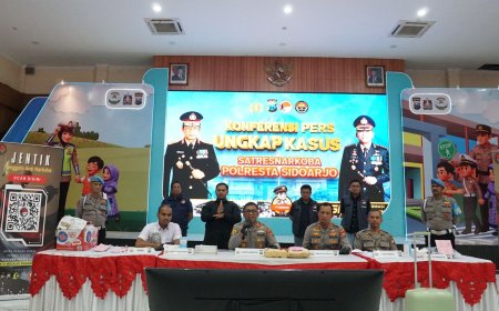 Polresta Sidoarjo Ungkap Peredaran Narkotika Jaringan Internasional, Dua WNA Diamankan
